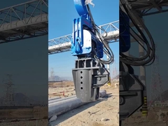 Photovoltaic Pile Driver For Cement Piles 48-52 Ton HITACHI Excavator