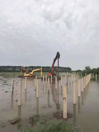 Jetties Water Driven Hydraulic Pile Driver , Excavator Sheet Pile Driver