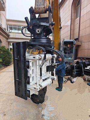 Side Grip Pile Driver – Low Headroom Operation Capability & Compact Structure Confined Spaces for 25‑32T Excavators
