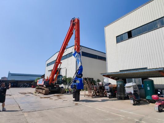 High Frequency Vibration Pile Driver – Dual Pump Flow Merging System & Compact Design for Solar Farms