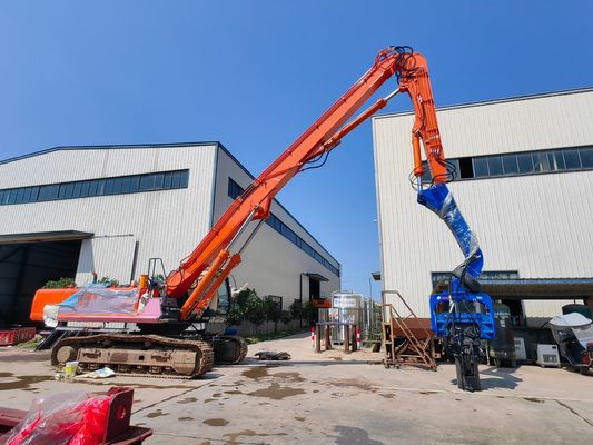 High Frequency Vibration Pile Driver – Dual Pump Flow Merging System & Compact Design for Solar Farms