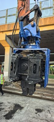 Side Grip Pile Driver with 360 Degree Rotation & Low Headroom Operation Capability