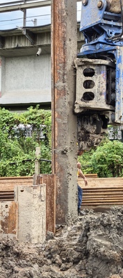 35ton SHANTUI Excavator Side Grip Hydraulic Pile Driver and Smooth Pile Lifting for 6-12M Pile Driver