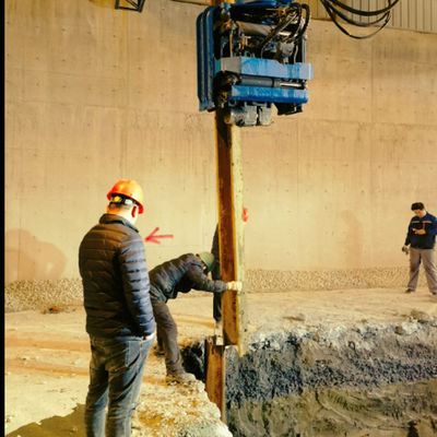 Side Grip Excavator Mounted Hydraulic Vibro Hammer - Space-Saving & High Efficiency For Narrow Construction Projects