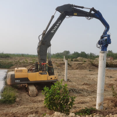 Excavator Mounted Vibro Hammer / Pile Driver For 10 Meter Piling Construction Work