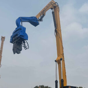 Quick Tool Change System Hydraulic Pile Driver Delivering High Impact Energy And Confined Space Adaptation Solution.