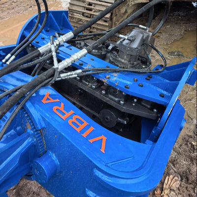 High Frequency Vibration Output Pile Driver with Integrated Control Valve Assembly & Low Maintenance Cost Design