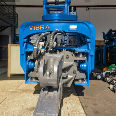 Hydraulic Pile Driver | Full 360 Degree Continuous Rotation & High Frequency Vibration Output for Confined Job Sites