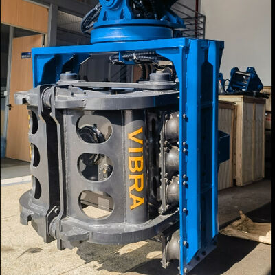 Side Grip Pile Driver | High Frequency Vibration Output & Confined Space Adaptation Solution for 25-32T Excavator