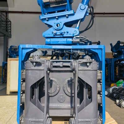 Hydraulic Side Grip Pile Driver for Confined Spaces | Low Headroom Operation + Bidirectional Tilt & 360° Rotation