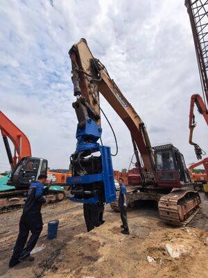 Low Headroom Operation Capability & Bidirectional Tilt Driving Head – SV500 Custom Side Grip Pile Driver Made In China with 772kN Force