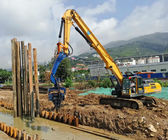 XCMG Wheel Type Excavator With Vibro Hammer For Driving 6 To 8 Meter Sheet Piles