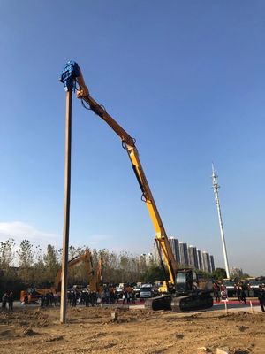 10M Crane Vibrating Plastic Sheet Pile Driving Machine For House Foundation