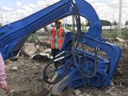 Blue SANY Excavator Mounted Vibratory Pile Driver 3200rpm