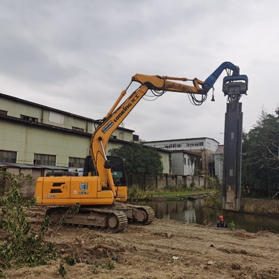 10M Crane Vibrating Plastic Sheet Pile Driving Machine For House Foundation