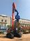 Yellow Long Boom Mounted 3200rpm Vibrating Pile Driver Low Noise