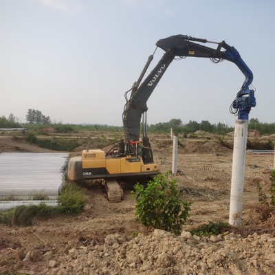 Excavator Mounted Vibro Hammer / Pile Driver For 10 Meter Piling Construction Work
