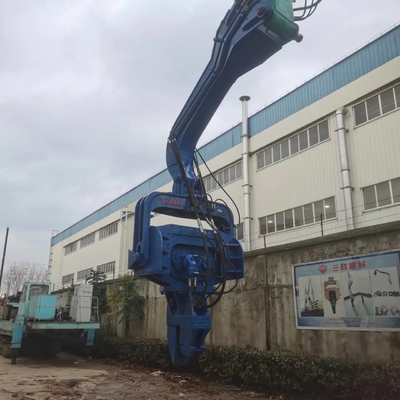 Long Length Sheet Piling / Withdrawing With Excavator Mounted Vibro Hammer
