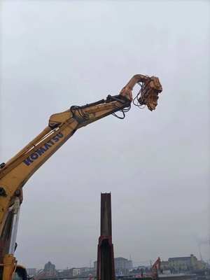 Hydraulic Excavator Mounted Pile Driver For Water Bodies Construction Projects