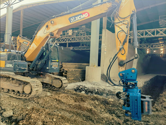 Compact Pile Driver - Access Confined Sites with Powerful Side Grip Vibro Hammer