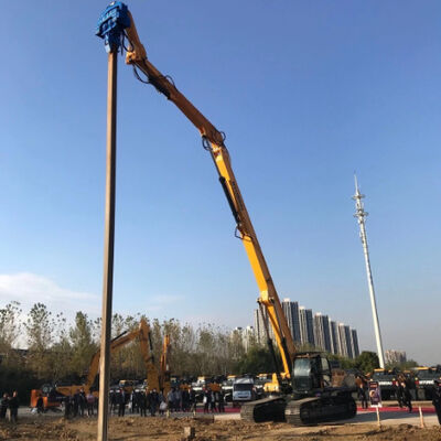 Hydraulic Sheet Pile Driver - 535 KN Force & 18m Depth For Excavator Multi-Pile Works