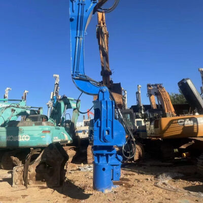Kobelco Excavator Mounted Hydraulic Vibrating Pile Driver For Pipe Type Sheet Piling