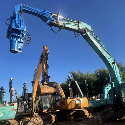 Kobelco Excavator Mounted Hydraulic Vibrating Pile Driver For Pipe Type Sheet Piling