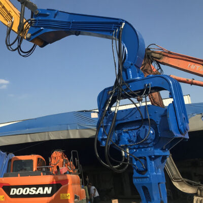 3 Ton Vibrating Pile Driver For 15 Meter Large Sheet Piling Construction Projects