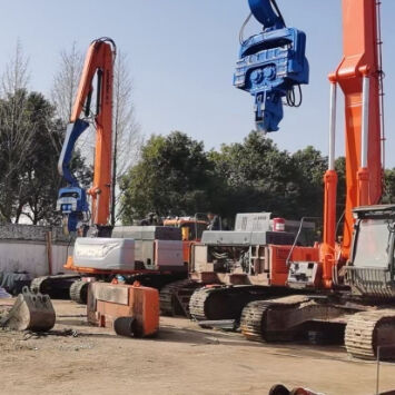 3 Ton Vibrating Pile Driver For 15 Meter Large Sheet Piling Construction Projects
