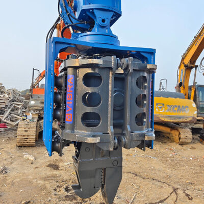 High Frequency Vibration Output Pile Driver – Dual Pump Flow Merging System & Quick Tool Change System For 32‑40t Excavators