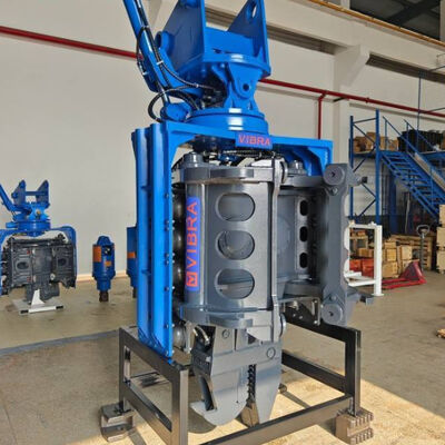 Side Grip Pile Driver With Full 360 Degree Continuous Rotation And Bidirectional Tilt Driving Head – SV400 For Low Headroom Sites
