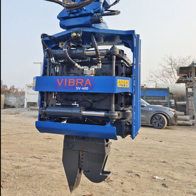 Hydraulic Side Grip Pile Driver For Confined Spaces | Low Headroom Operation + Bidirectional Tilt & 360° Rotation