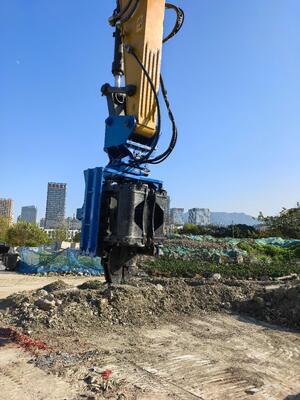 Side Grip Pile Driver – Bidirectional Tilt Driving Head & High Impact Energy Blow With Low Noise Eco Friendly Operation