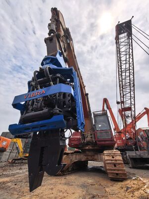 Low Headroom Operation Capability & Bidirectional Tilt Driving Head – SV500 Custom Side Grip Pile Driver Made In China with 772kN Force