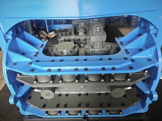 Hydraulic Pile Driver with Integrated Control Valve Assembly and Dual Pump Flow Merging System