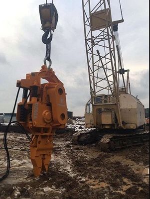 RC Pile Driving With Wheeler Excavator Suitable For 6 To 8 Meter Sheet Piles