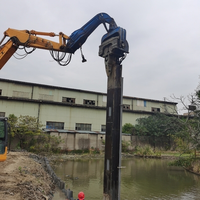 455KN Sheet Pile Driver For 15 Meter Piling Pulling Construction