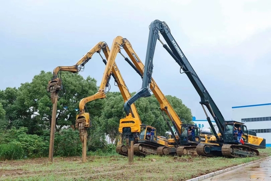 6 - 60 Ton Excavator Mounted Hydraulic Vibrating Pile Driver For Piling Construction Projects